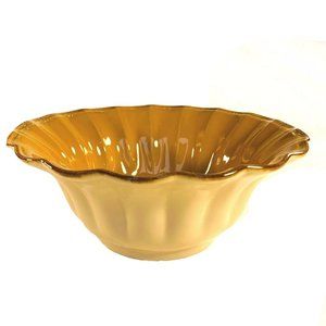CASAFINA Casastone Autumn Waves Large Stoneware Serving‎ Bowl Mustard Yellow 11"